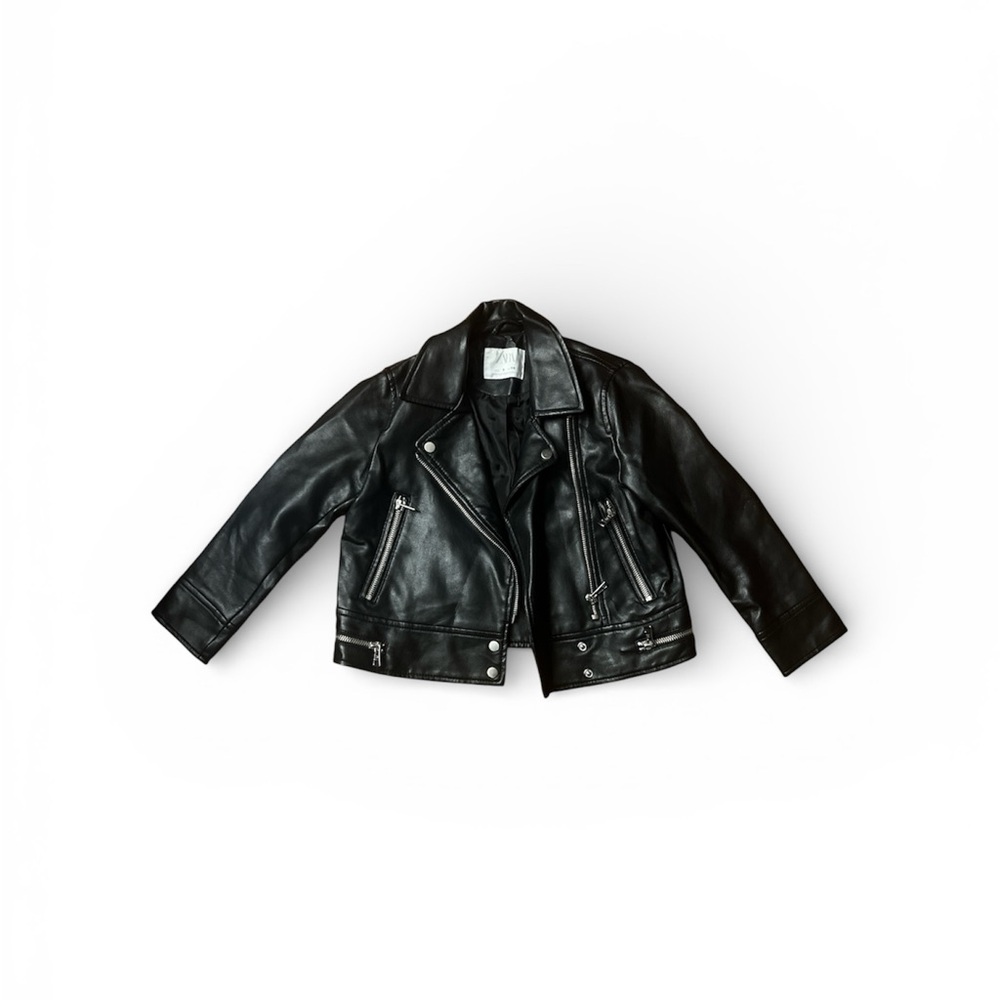Zara Black Leather Outerwear - Picture 2 of 4